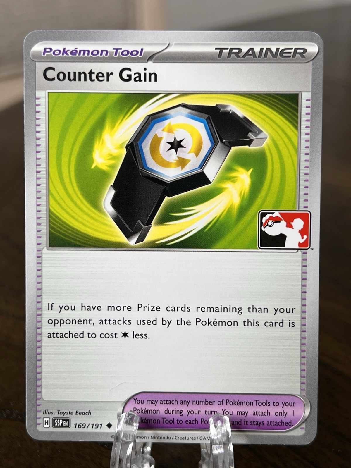 Counter Gain 169/191 Prize Pack Play Pokemon Stamped Surging Sparks Non-Holo