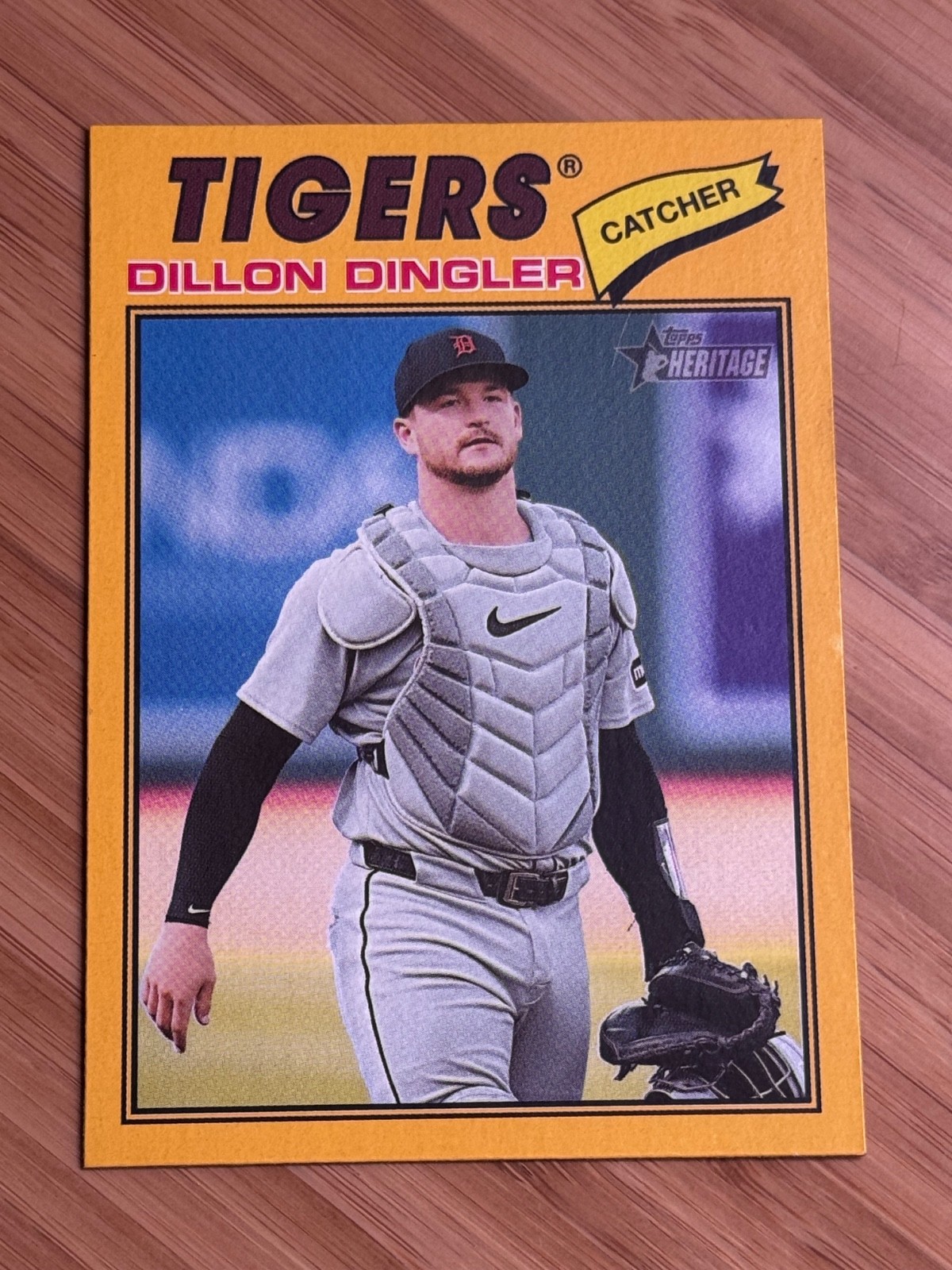 Dillon Dingler 2026 Topps Heritage - Dark Yellow Border Detroit Tigers #73