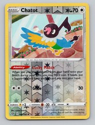 Chatot 142/192 Reverse Holo Uncommon Rebel Clash