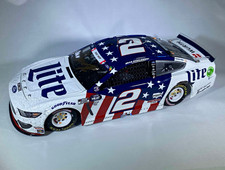 Brad Keselowski 2020 Miller Lite Patriotic Charlotte Win Dual Autographed ELITE