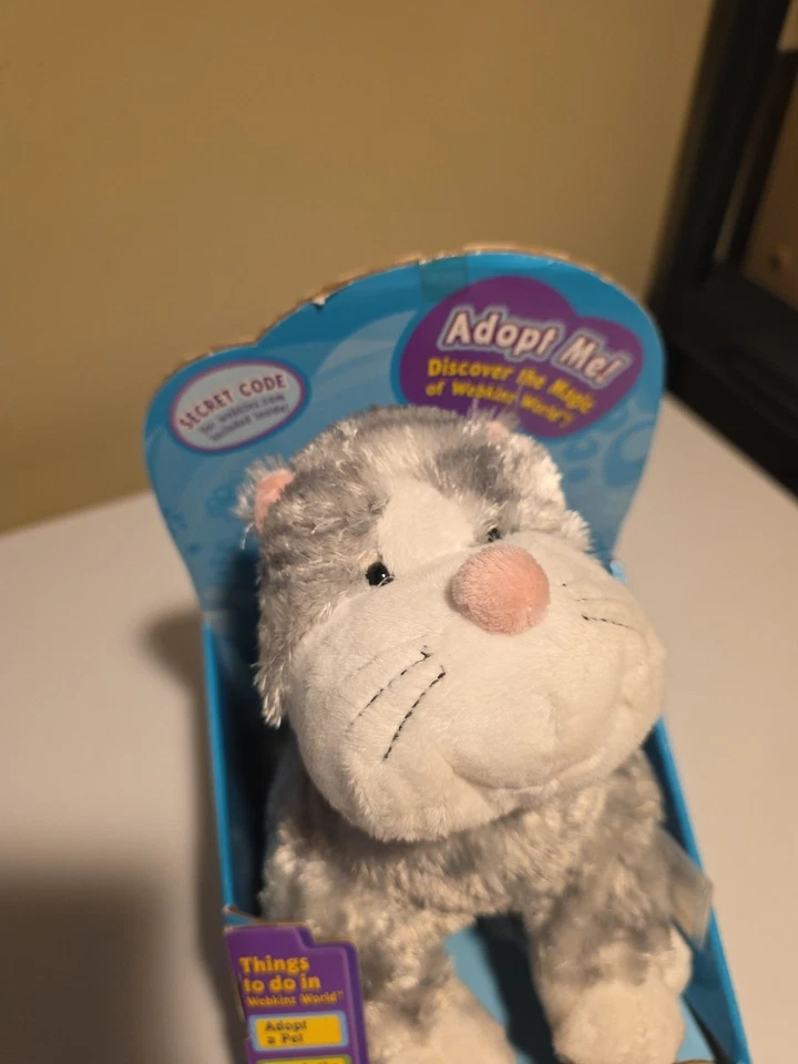 Ganz Webkinz Sterling Gray Stripe Cheeky Cat Plush Stuffed Animal NEW IN BOX  - Image 3 of 4