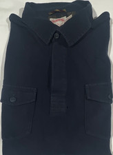 Brooks Brothers Navy Cotton Long Sleeve Button-Up Shirt with Pockets Men s L