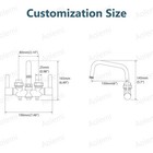 Utility Sink Faucet Brass 3 Inch Center Dual Handle Wall Mount Easy Install New
