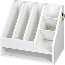 Schreibtisch Organizer Holz weiß Büro Dokum...