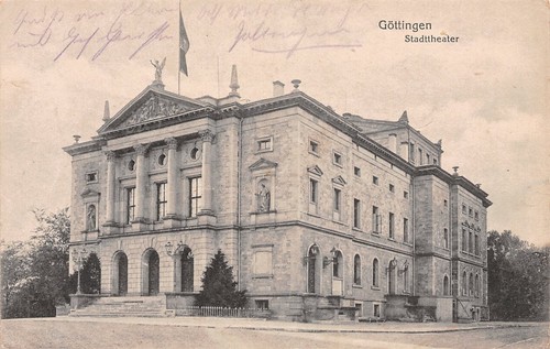 804322) AK Stadttheater Göttingen gelaufen 1916