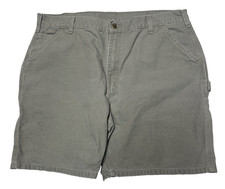 Carhartt Canvas Work Shorts Faded Brown Grunge Workwear Mens 40