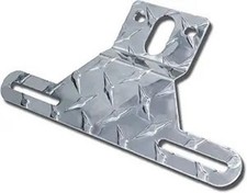 Universal Silver Trailer License Plate Bracket Frame Holder for RV, Boat, and Tr