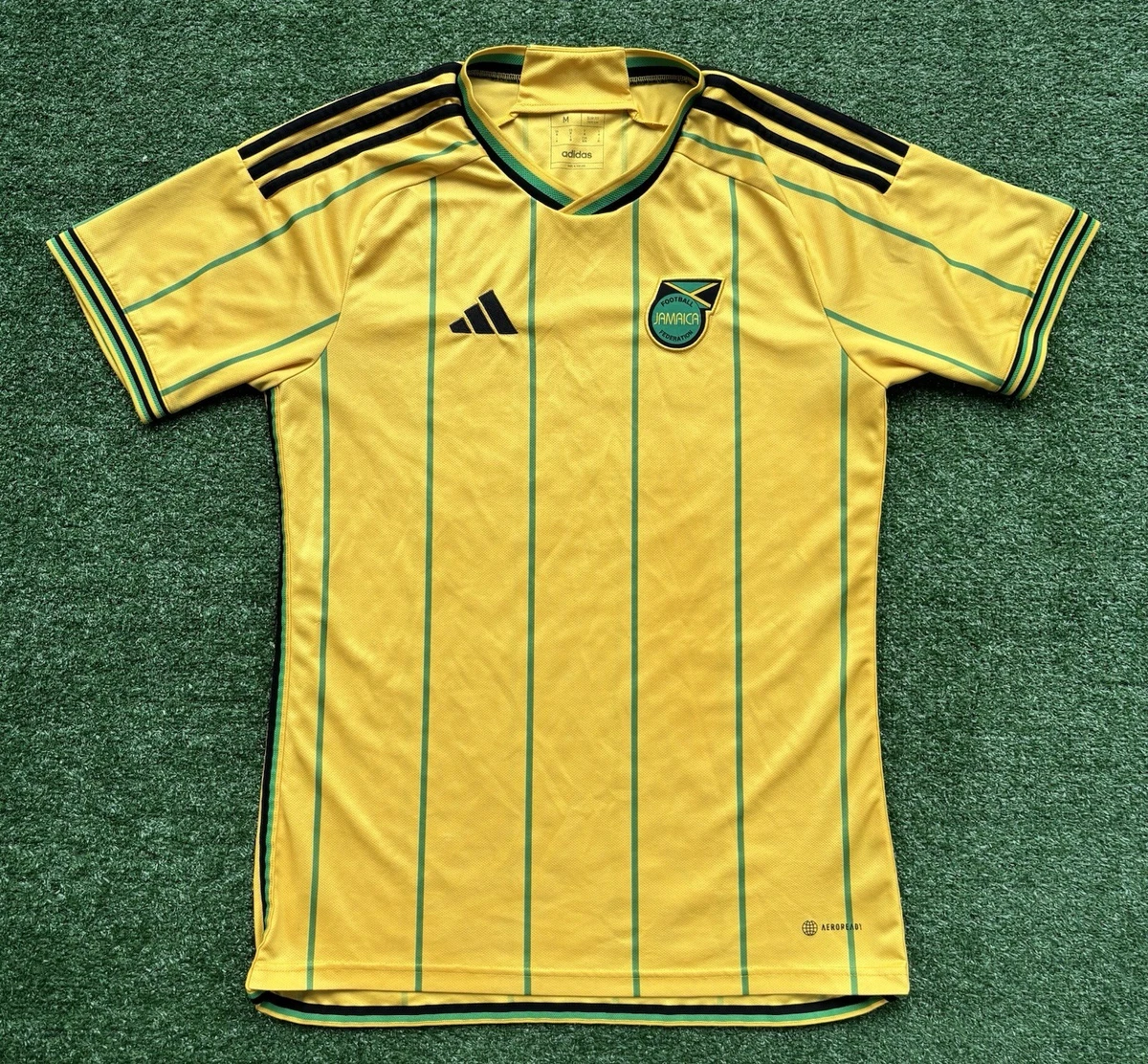 Maillot De Foot Jamaïque Domicile Homme Taille M – Jersey Extérieur Jaune Et Vert Sportz (occasion)