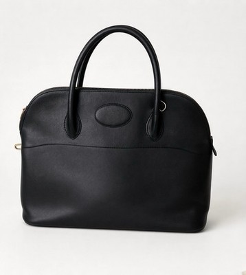 REINA Made In Italy Black Leather Satchel Bag 15  X 11  X 5  Business Bag