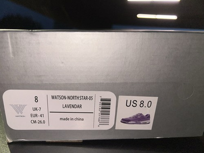 #ad #ad Watson North Star 05 Lavender White Lace Up Low Top Men#x27;s Athletic Sneakers $60.00