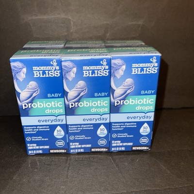 6ct Mommy s Bliss Baby Probiotic Drops, Everyday 45 Daily Servings. Exp 2026