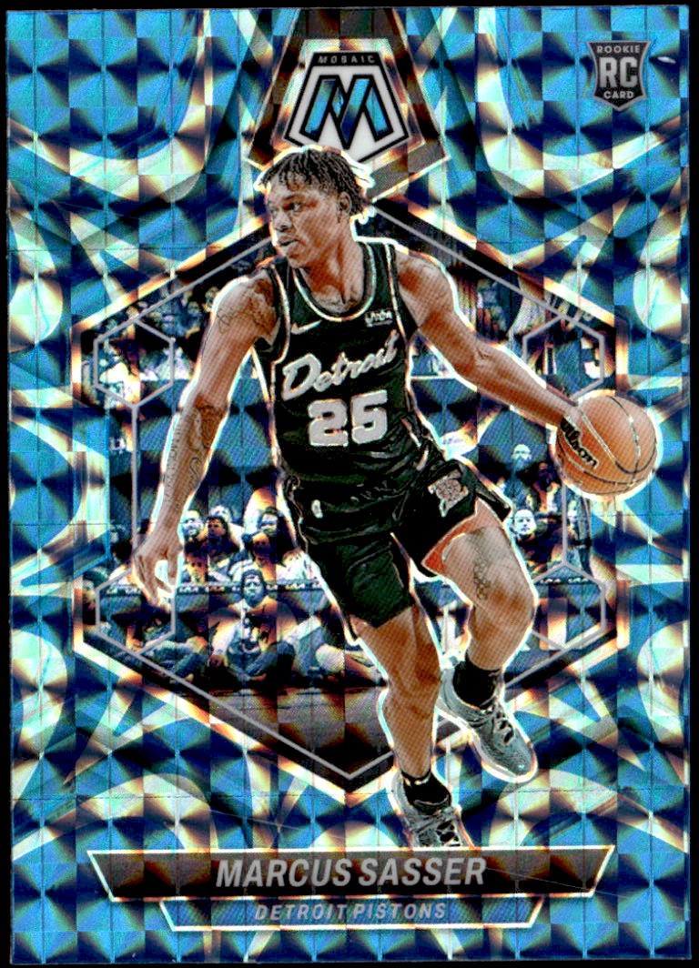 2023-24 Panini Mosaic #229 Marcus Sasser Reactive Blue Rookie E1
