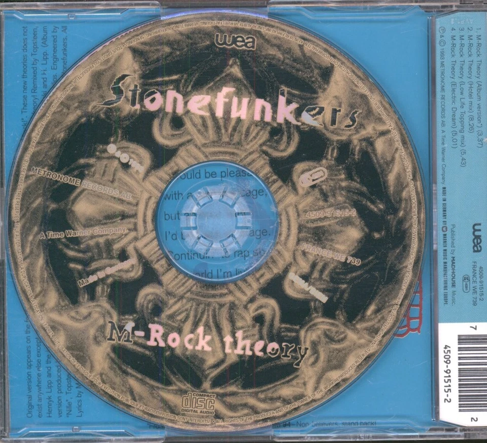 Stonefunkers M-Rock Theory CD Europa Wea 1993 Single 4509915152 - Bild 2 von 2