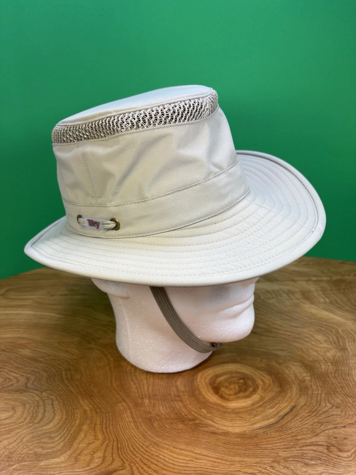 Tilley Airflow Sun Hat Size 7 Tan Vented Safari Fishing Water Repelnt LTM5 EUC