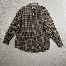 Chaps Ralph Lauren Button Up Flannel Shirt Mens XL Plaid Long Sleeve Vintage