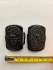 Antique Civil War Era Gutta Percha Flower Buckle