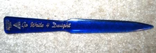 American Insulator Corp Advertise Plastic Letter Opener Dwight Eisenhower