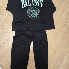 Black Balance Tracksuit Set for Women