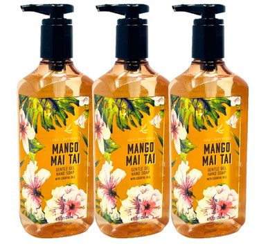3 BATH & BODY WORKS MANGO MAI TAI GENTLE GEL HAND SOAP WASH 8 FL OZ NEW