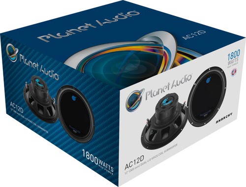 Nuevo Planet Audio AC12D 12" 1800 vatios coche subwoofer alimentación doble 4 ohmios DVC - Imagen 4 de 5