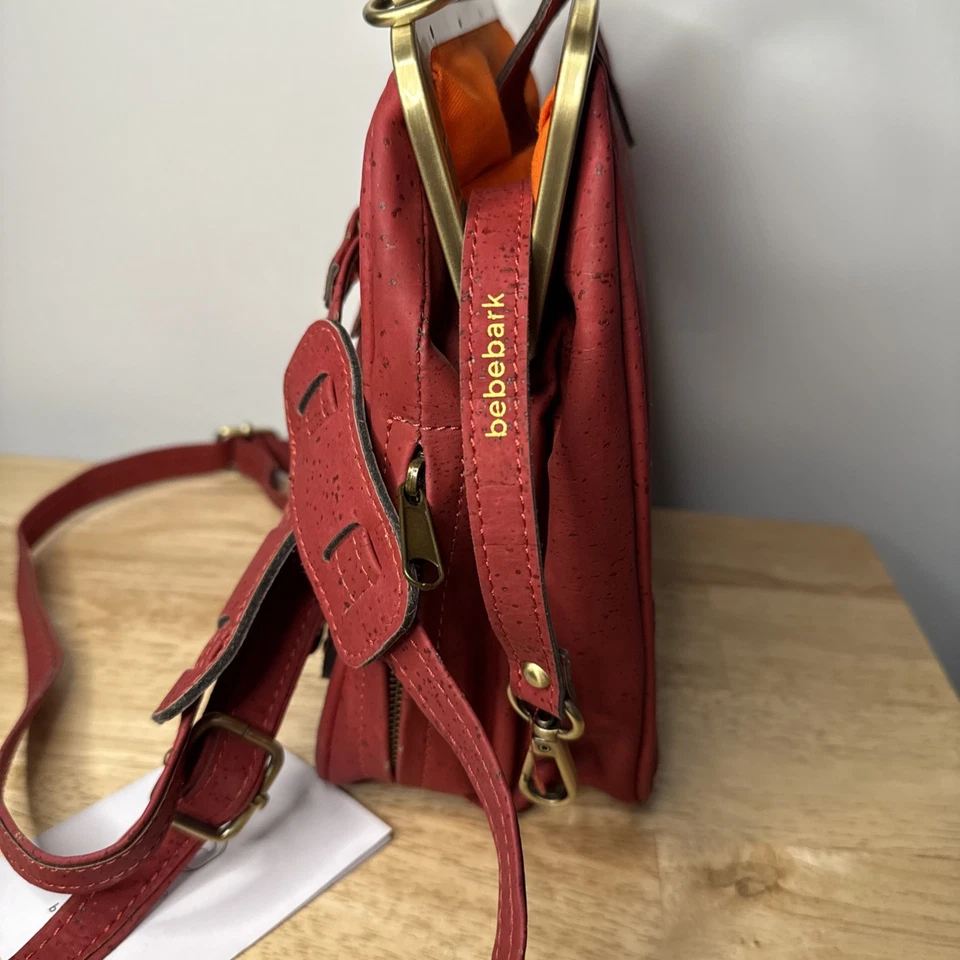 Laflore Paris Bebebark Black Cork - Convertible Crossbody Backpack Clutch - Image 4 of 4