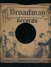 78 RPM Company logo sleeves- PRE WAR-BROADWAY w/8000 Hillbilly listings