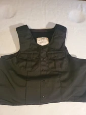 Point Blank Body Armor Vest Mens Medium Black Nylon Molle Pockets Carrier USA