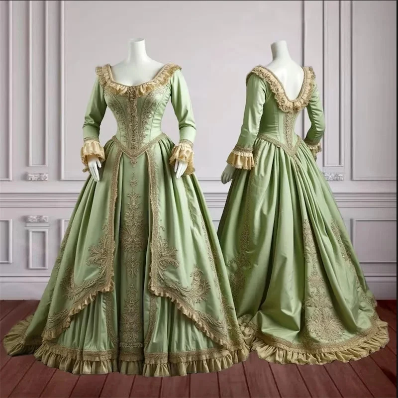 1760s Baroque Georgian Rococo French Royal Princess Dress Renaissance Ball Gown - Image 2 of 4