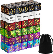 60 PCS MTG Dice Counters Keyword Counters Life Counter 1/+1 Counters Commander B