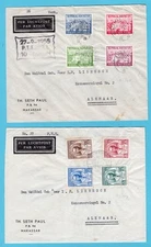 INDONESIA 2 air covers 1955 Makassar to Alkmaar, Netherlands