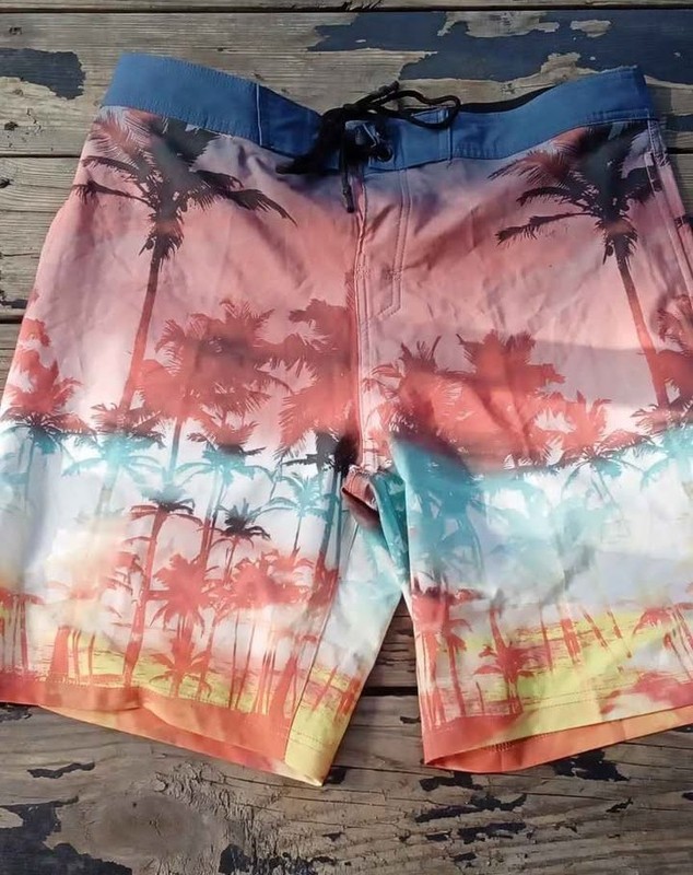 No Boundaries Palm Trees Quick Dry Men's Swim Trunks