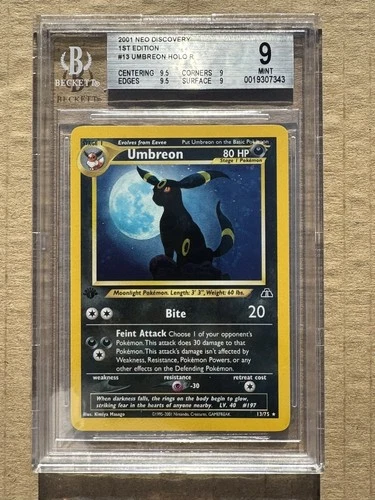 2001 Pokemon Neo Discovery 1st Edition Umbreon #13 Holo BGS 9