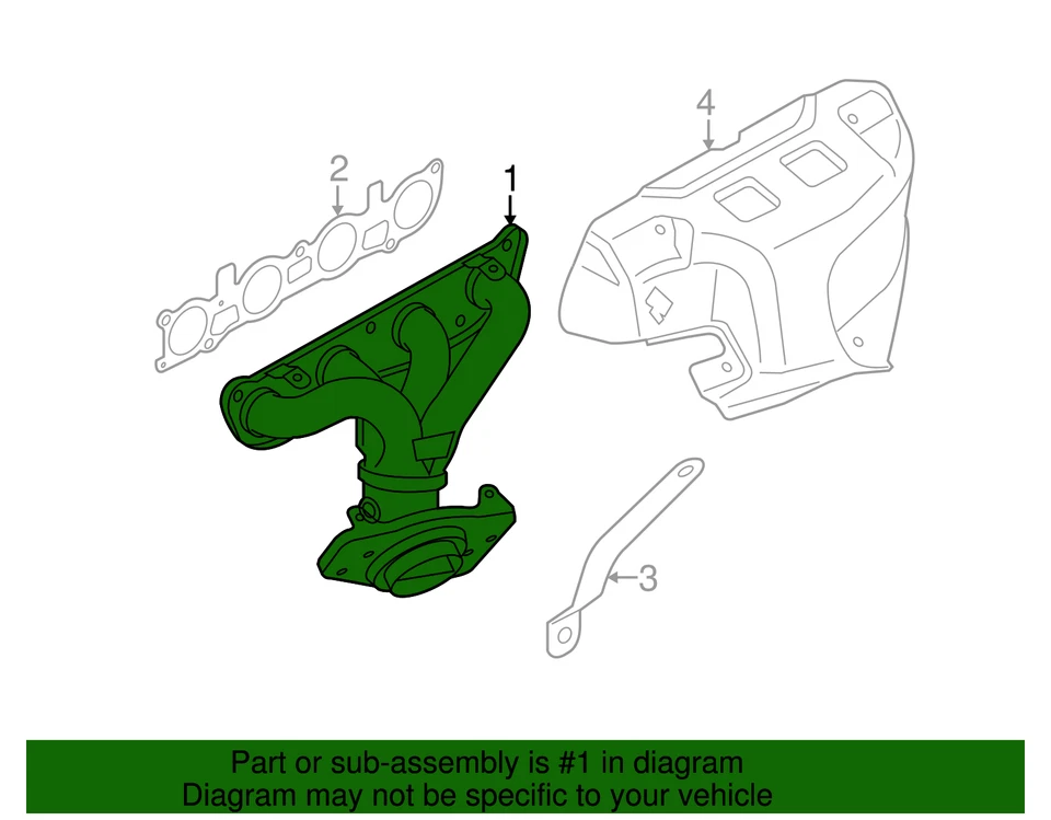 Genuine Nissan 2013-2016 Nissan Sentra - Exhaust Manifold 14002-3SR0A - Image 2 of 2