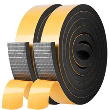 Self Adhesive Foam Tape Weatherstrip 1in x 3/8in x 20Ft High Density Foam Ins...
