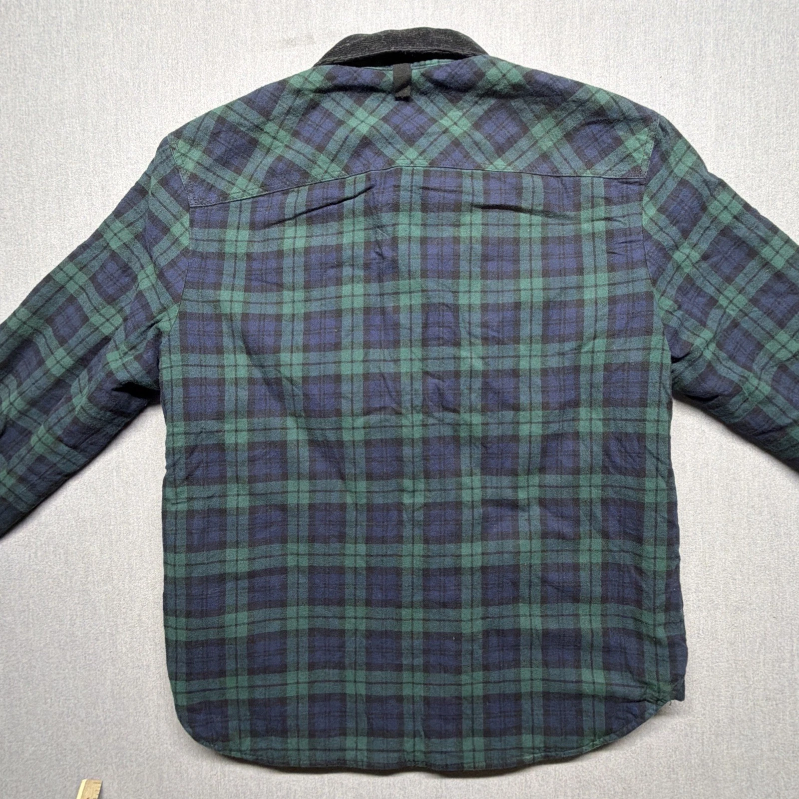 Rag & Bone Shacket Black Watch Plaid Insulated Medium Flannel Corduroy Collar - product detail image 8