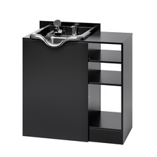 Freestanding Shampoo Bowl Cabinet with Adjustable Storage, UPC Faucet for Home