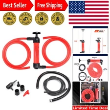 Multi-Use Siphon Fuel Transfer Pump Kit for Gas Oil and Liquids