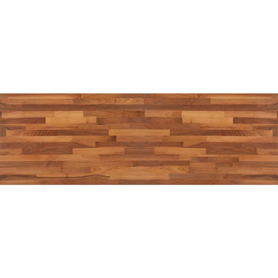 6 Ft. L X 25 In. D Finished Engineered Walnut Butcher Block Countertop with Stan