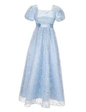 Regency Dresses for Women Regency Era Dress Luxurious Empire Waist X-Large Blue