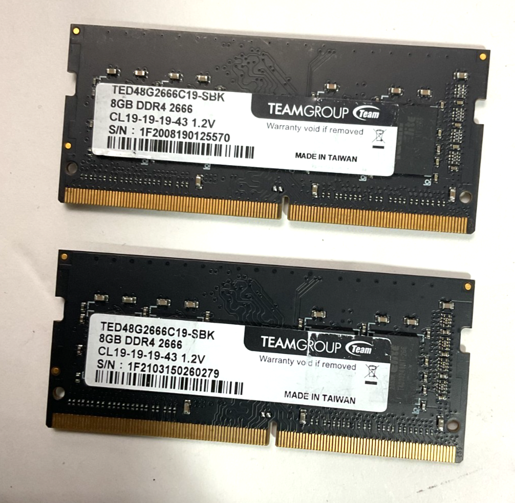 Team Group Elite 16GB (2x8GB) DDR4 SDRAM DDR4-2666 SO-DIMM Laptop