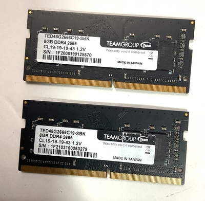 Team Group Elite 16GB (2x8GB) DDR4 SDRAM DDR4-2666 SO-DIMM Laptop