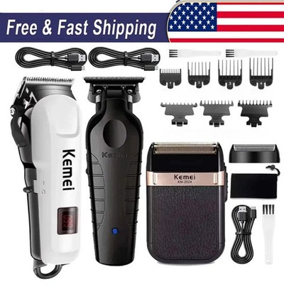 Kemei Professional Electric Cordless Hair Clipper & Beard Trimmer for Men Barber