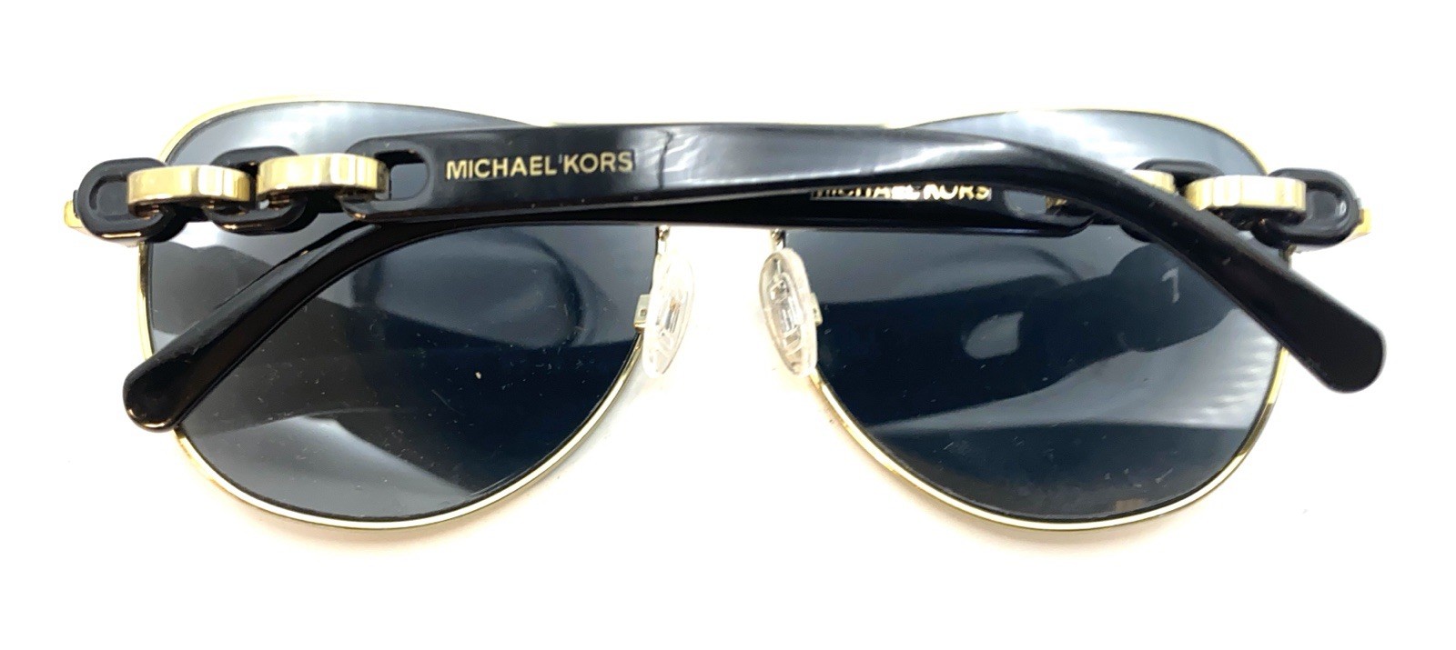 Michael Kors MK 1015 112813 Silver Black Aviator Sunglasses Frames 58-14 140 thumbnail 12