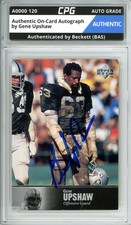 Authentic On-Card Autograph Signed by Gene Upshaw CPG Auto Grade AUTHENTIC