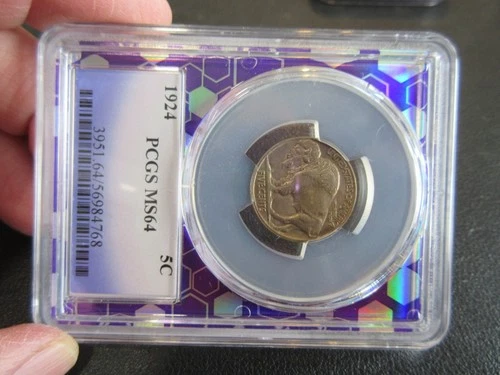 1924 Buffalo Nickel 5c PCGS MS64 Nice Original Coin Bumble Bee #3951.64/56984768
