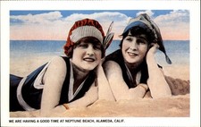 Neptune Beach Alameda California vintage postcard m755