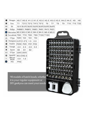 117PC Torx Screwdriver Set With T3 T4 T5 T6 T7 T8 T9 T10 Security Cell Mobile PC - 第 4/12 張圖片
