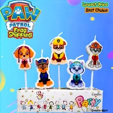 5pcs Paw Patrol Candle Kids Birthday  Cake Candles Party Decorations New