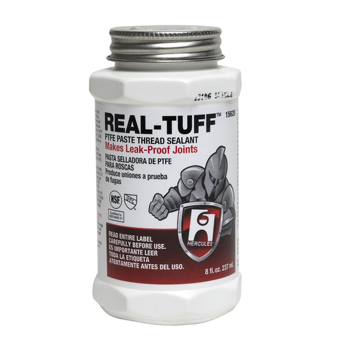 15620 Real-Tuff Heavy Duty PTFE Pipe Thread Sealant, White, 8 Oz.