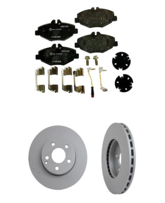 2 ZIMMERMANN FRONT Brake Disc Rotor PAGID Pad Kit for Mercedes 2004-09 BASE E320